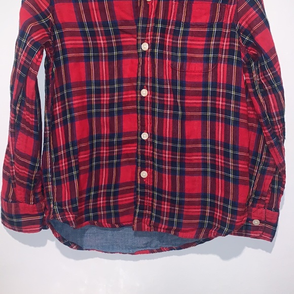 Gap Kids Double Woven Full Sleeve button down Plaid Shirt. - Picture 3 of 9